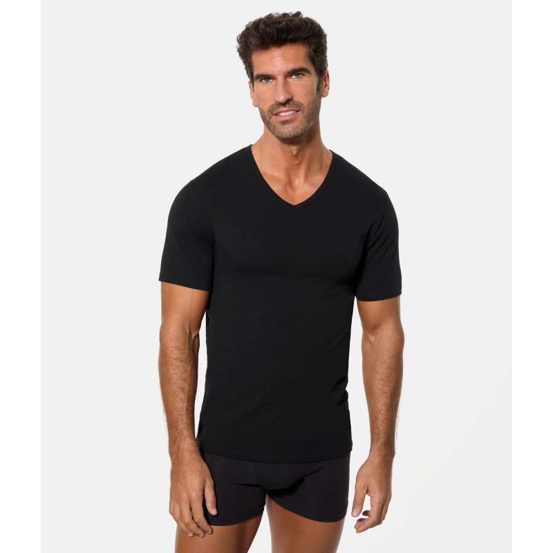 CAMISETA M/C CUELLO V, TEJIDO REGUL´ACTIV, HOMBRE, Abanderado