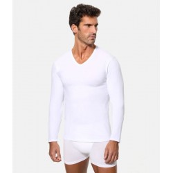 CAMISETA M/L, CUELLO V, TEJIDO REGUL´ACTIV, HOMBRE, Abanderado